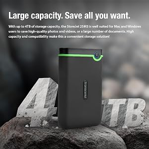 Transcend Storejet 2TB Portable USB 3.0 Hard Disk