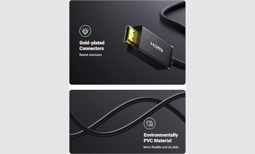 UGREEN DP101 DP Male To HDMI Male Cable 3m