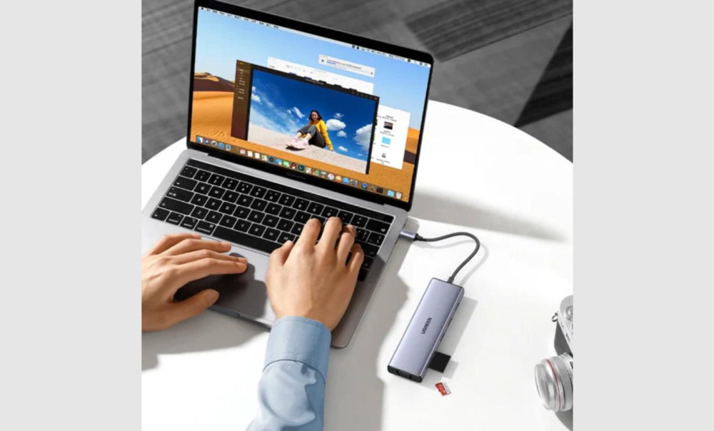 Ugreen 9-in-1 USB-C Multifunction Adapter, USB-C to USB3.0 (2 Port) + USB-C (2 port) + 4K HDMI + RJ45 Ethernet + SD & TF + PD port Converter