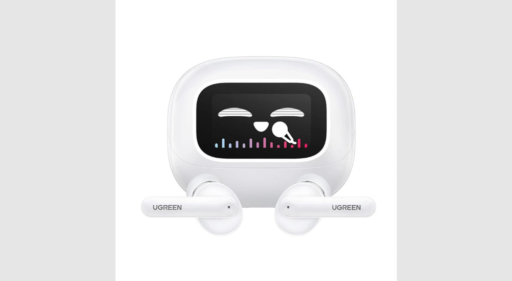 UGREEN WS211 EchoBuds Magic with Active Noise Cancelling Earbuds with Smart Touchscreen - White image 2
