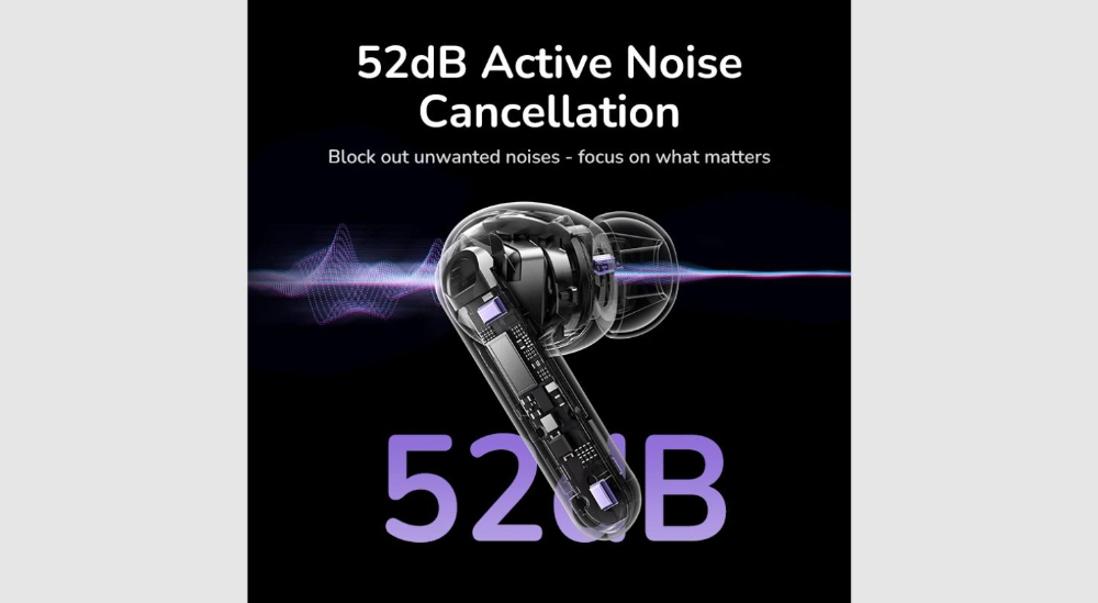 UGREEN WS211 EchoBuds Magic with Active Noise Cancelling Earbuds with Smart Touchscreen - White image 4