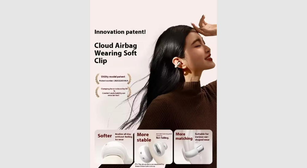 UGREEN WS210 HiTune S5 True Wireless Earbuds, Open-Ear & Smart Noise Cancelling - White image 4