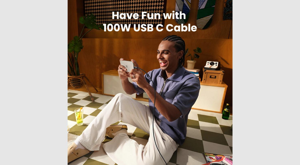 UGREEN Uno USB-C to USB-C PD Fast Charging Cable 5A Max 1m