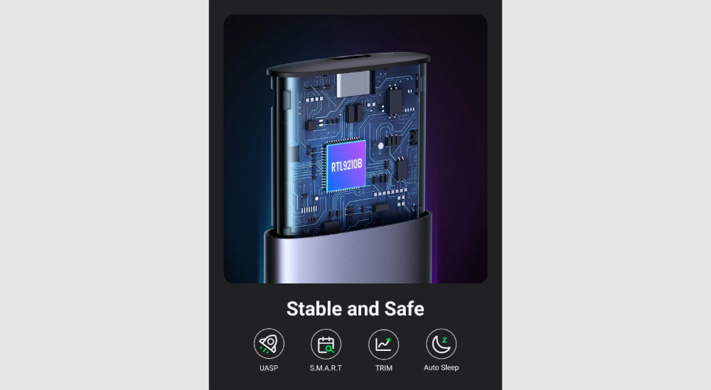UGREEN USB-C Female to M.2 M-Key 10G Enclosure C TO C Cable 50cm image 4