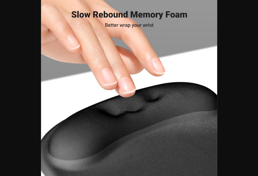 UGREEN Ergonomic Mouse Pad with Wrist Support 220x245mm - Stray Night Black image 3