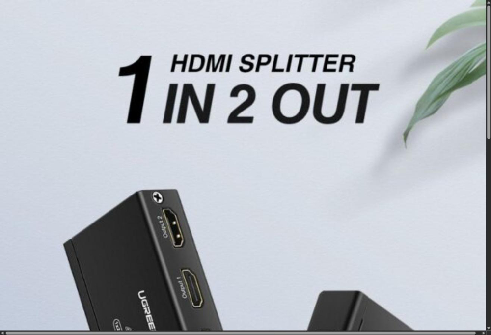 UGREEN HDMI 2.0 1 In 2 Out 4K Splitter image 2
