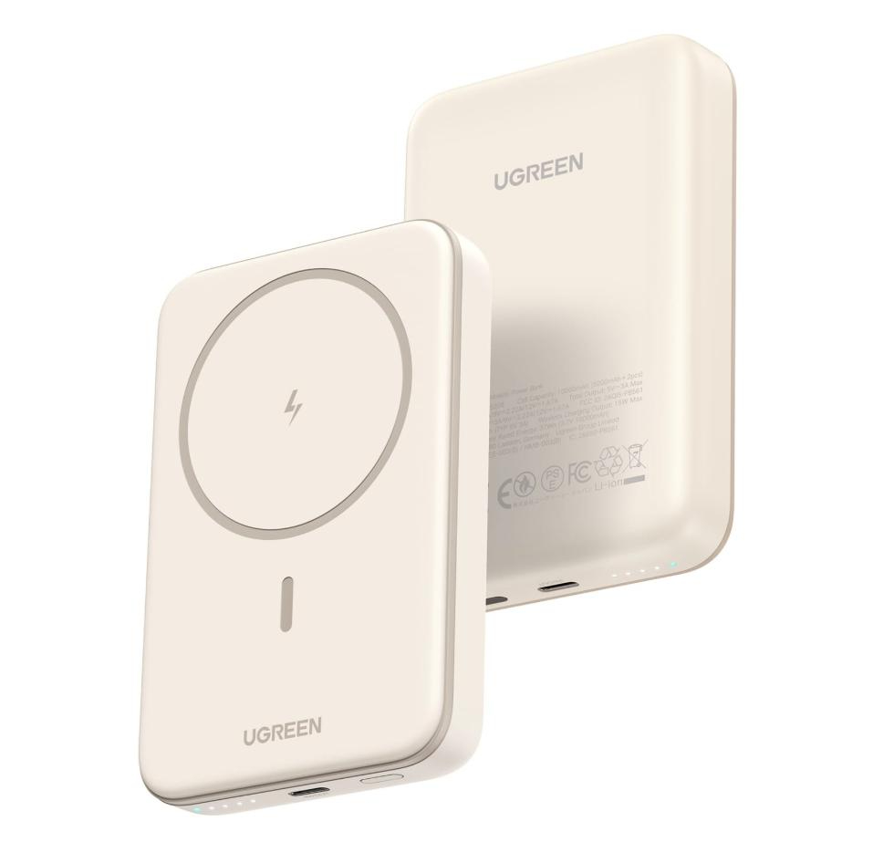 UGREEN MagFlow 10000mAh 20W Magnetic Wireless Power Bank - Beige