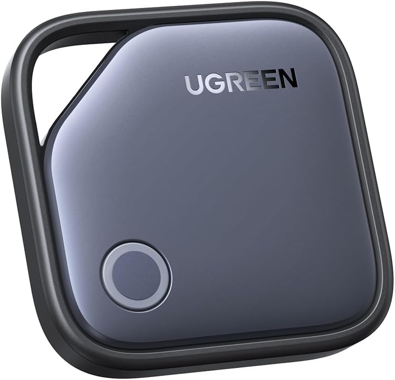 UGREEN FineTrack Tracker Tag for Apple Find My, 2-Year Replaceable Battery iOS only, Air Tracker Tag, 80dB Alarm Volume, Bluetooth Finder and Keys Tags for Wallet, Luggage, Suitcase and More