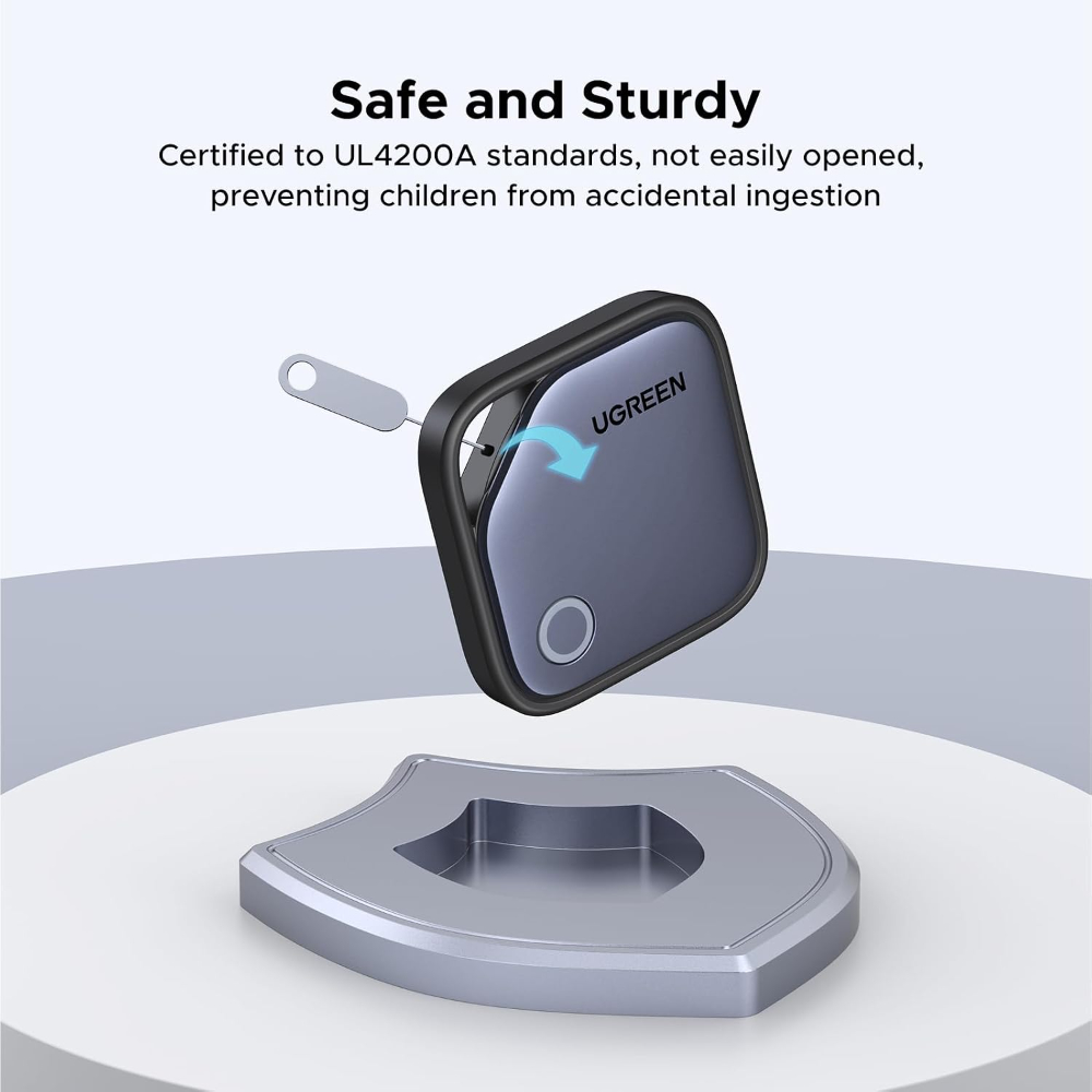 UGREEN FineTrack Tracker Tag for Apple Find My, 2-Year Replaceable Battery iOS only, Air Tracker Tag, 80dB Alarm Volume, Bluetooth Finder and Keys Tags for Wallet, Luggage, Suitcase and More image 3