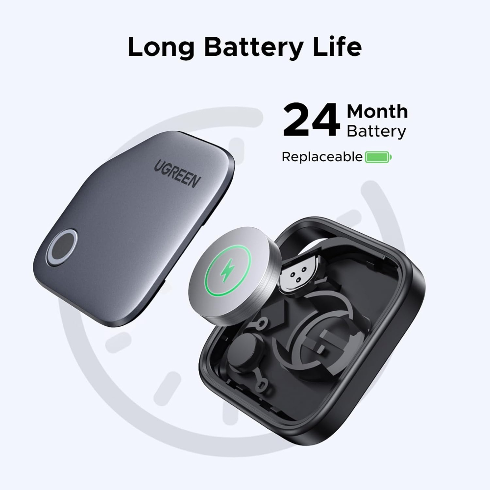 UGREEN FineTrack Tracker Tag for Apple Find My, 2-Year Replaceable Battery iOS only, Air Tracker Tag, 80dB Alarm Volume, Bluetooth Finder and Keys Tags for Wallet, Luggage, Suitcase and More image 4