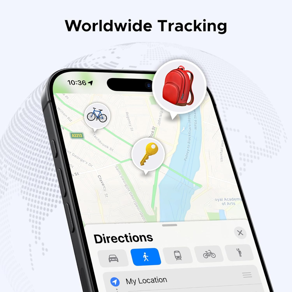 UGREEN FineTrack Tracker Tag for Apple Find My, 2-Year Replaceable Battery iOS only, Air Tracker Tag, 80dB Alarm Volume, Bluetooth Finder and Keys Tags for Wallet, Luggage, Suitcase and More image 8