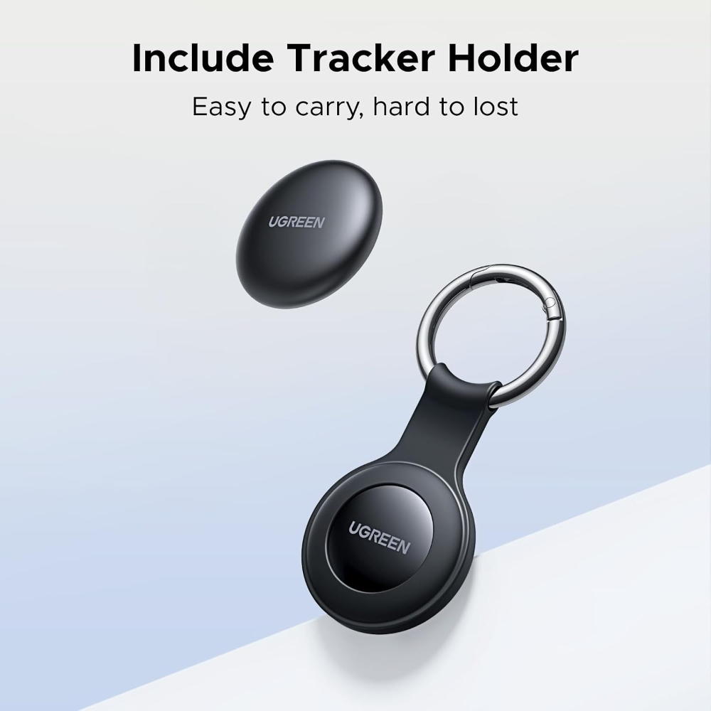 UGREEN FineTrack Mini Tracker Tag for Apple Find My, Replaceable Battery iOS only, Tracker Tag, 18-Month Replaceable Battery, 80dB Volume, Bluetooth Finder for Keys, Wallet, Luggage, Tag Holder image 4
