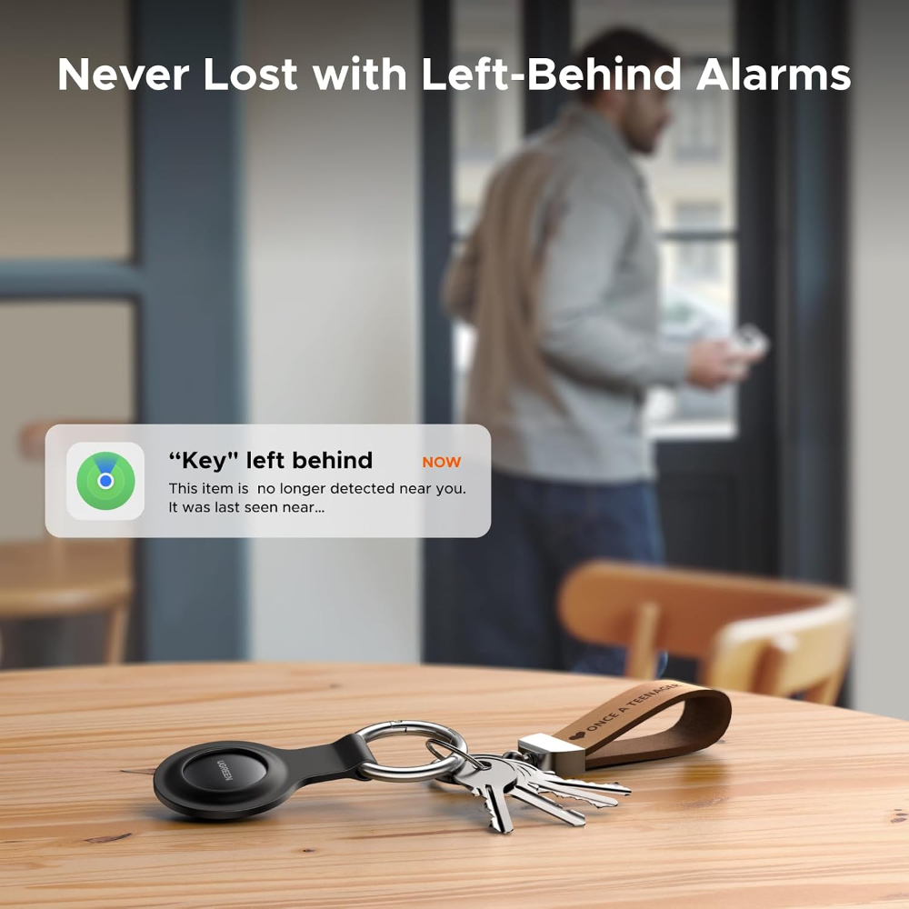 UGREEN FineTrack Mini Tracker Tag for Apple Find My, Replaceable Battery iOS only, Tracker Tag, 18-Month Replaceable Battery, 80dB Volume, Bluetooth Finder for Keys, Wallet, Luggage, Tag Holder image 7