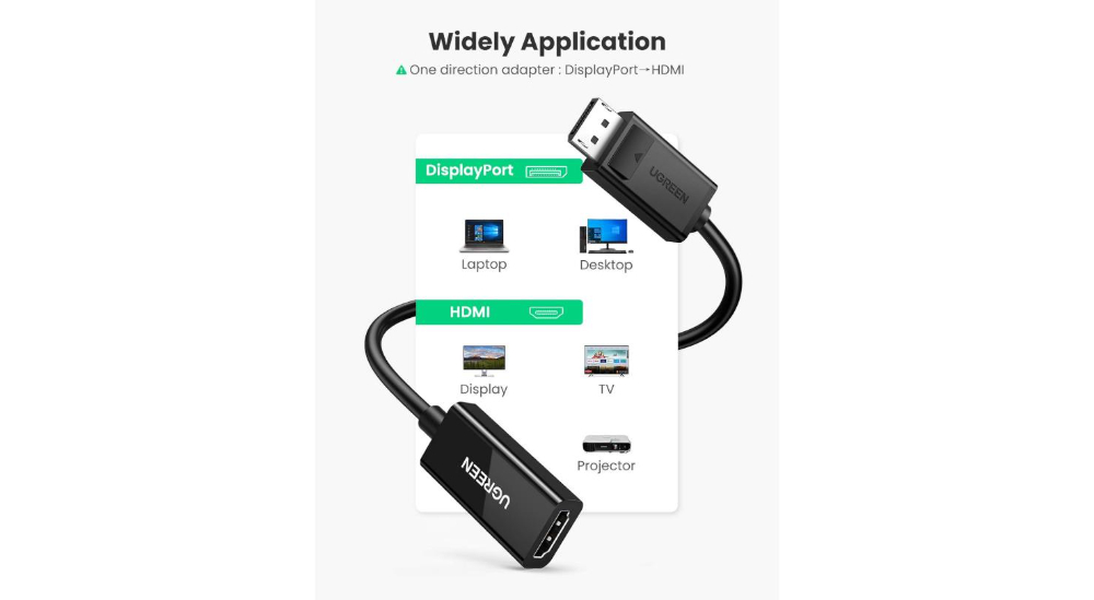 UGREEN DP Male To HDMI Female Converter(1080p) image 3