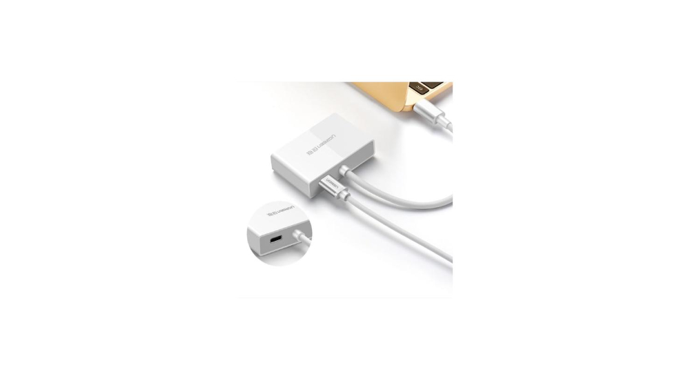 UGREEN USB Type C to HDMI + VGA Converter (White)