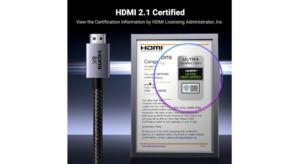 UGREEN HDMI 8K Cable 1m image 2