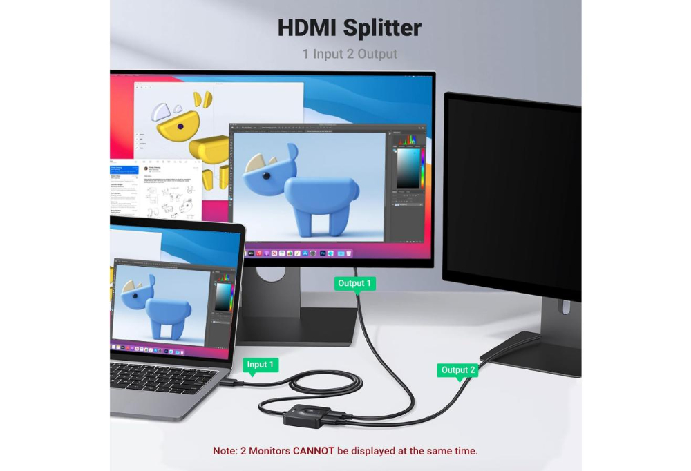 UGREEN 2 In 1 Out HDMI Switcher 4K@60Hz image 4