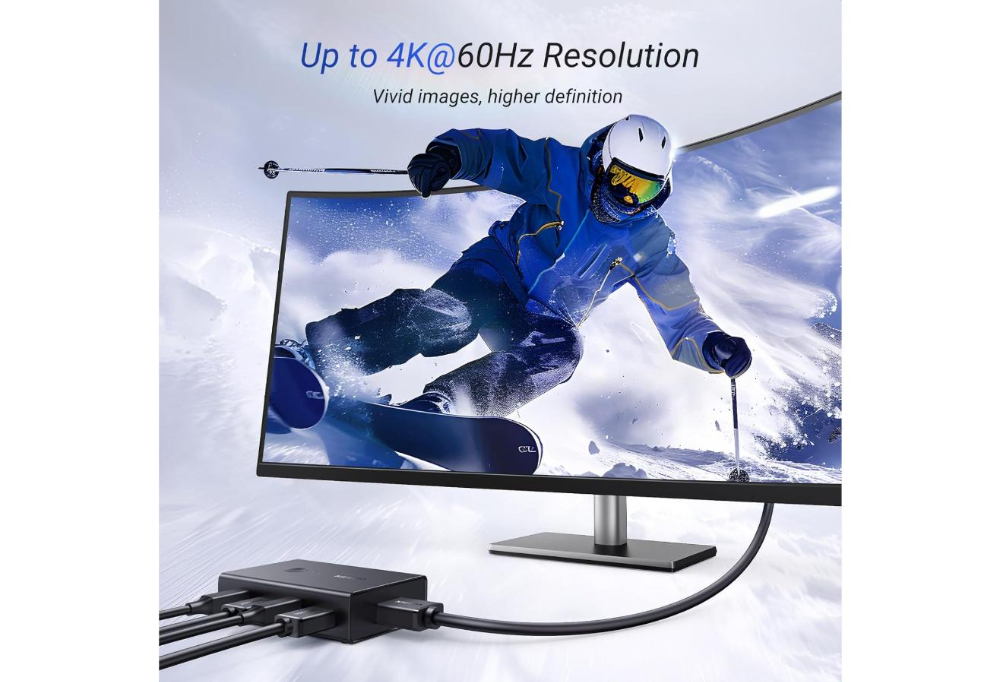 UGREEN HDMI Switch Box 2 In 1 Out KVM Switching image 5