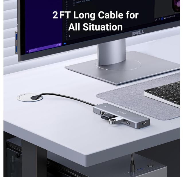 UGREEN 4-Port USB3.0 Hub with USB-C Power Supply image 3