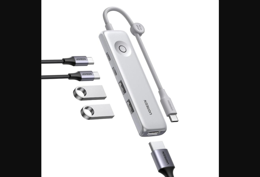 UGREEN 5-in-1 USB-C Docking Station with 4K HDMI and 100W PD - Gray