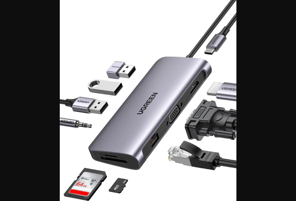 UGREEN CM498 10-In-1 USB-C Docking Station HDMI/VGA/RJ45/SD/TF/PD
