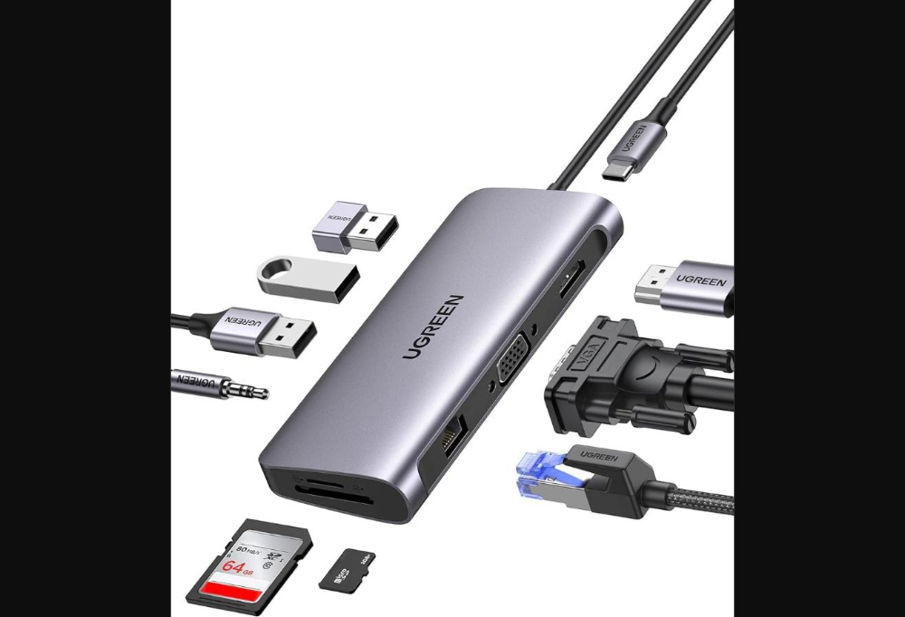 UGREEN CM498 10-In-1 USB-C Docking Station HDMI/VGA/RJ45/SD/TF/PD image 4