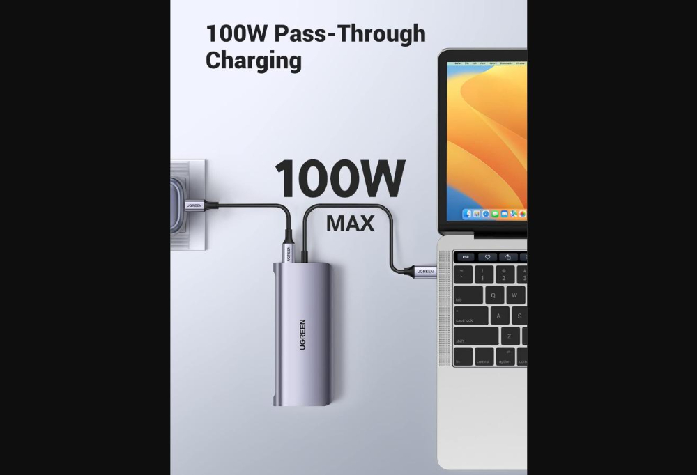 UGREEN 9-in-1 USB-C Multifunction Adapter | USB 3.0, 4K, PD image 2