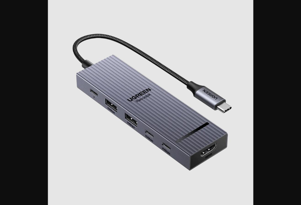 UGREEN 6-in-1 USB-C Docking Station with 10Gbps USB-C and USB-A, 4K@60Hz HDMI and 100W PD