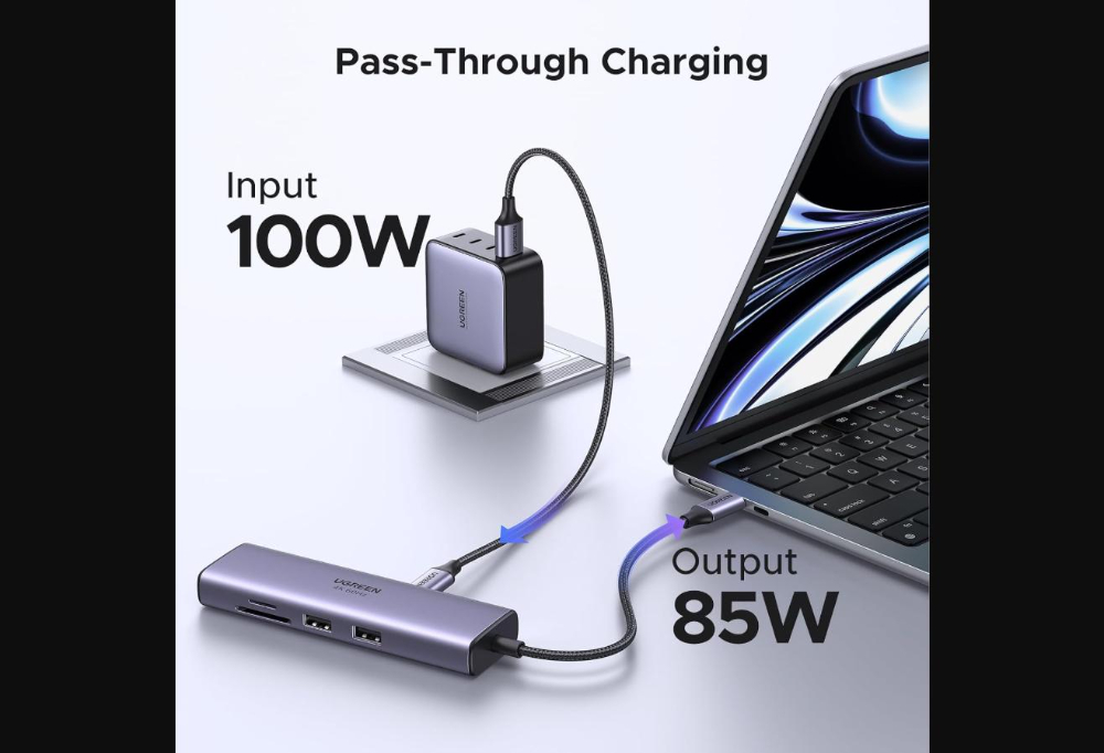 UGREEN CM512 7-In-1 USB-C Docking 2*USB3.0/HDMI/RJ45/SD/TF/PD image 3