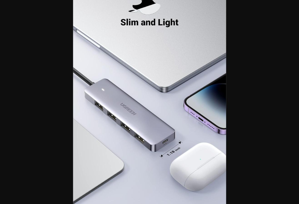 UGREEN USB 3.0 Hub with USB-C Port 1m (Black) image 3