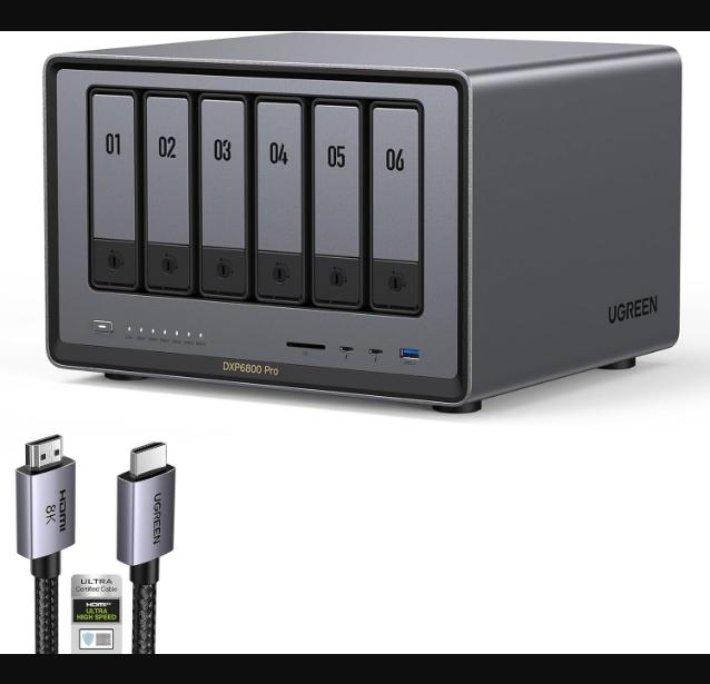 UGREEN CM752 DXP6800 Pro 6 BAY Desktop NAS Intel Pentium Gold 8505