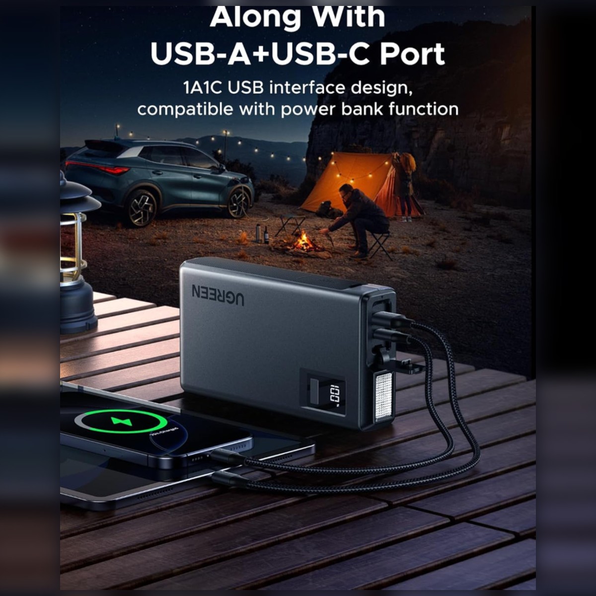 UGREEN 12,000mAh Car Jump Starter Power Pack image 4
