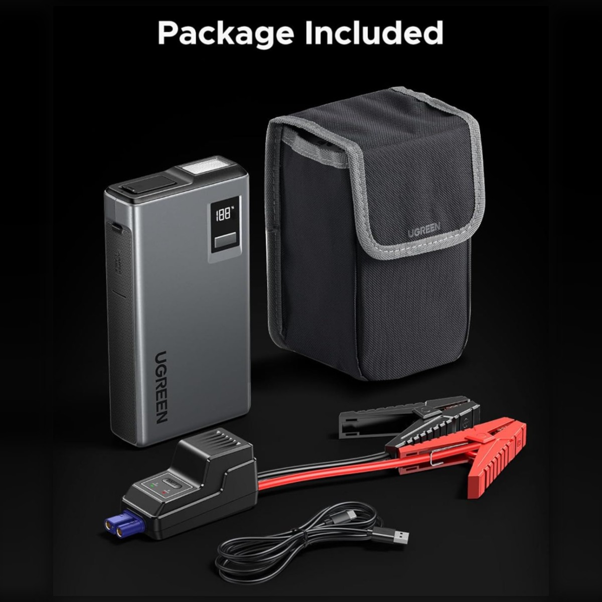 UGREEN 12,000mAh Car Jump Starter Power Pack image 8