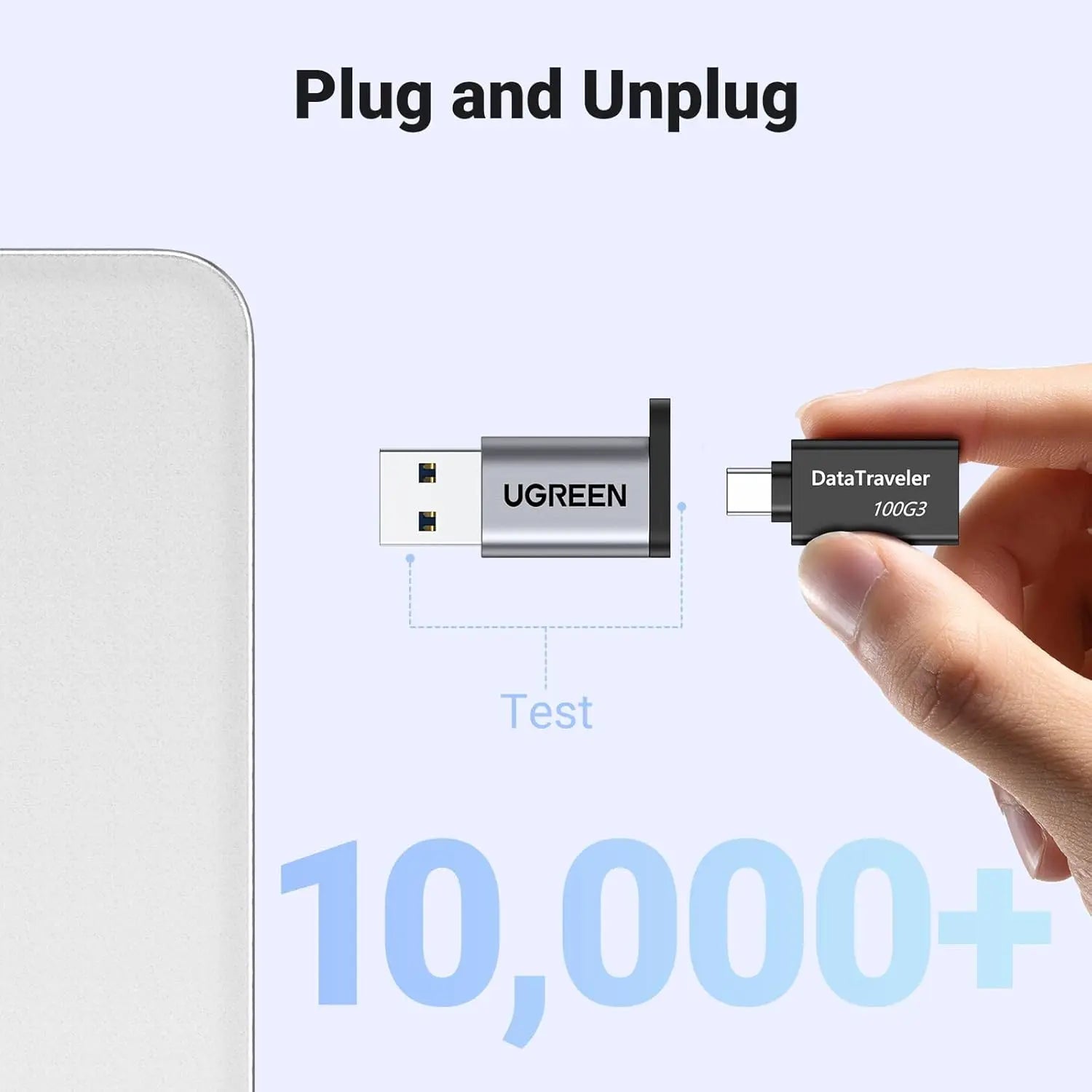 UGREEN 10Gbps USB-A 3.0 Male to USB-C 3.1 Female Adapter, Connect Compatible USB Devices image 4
