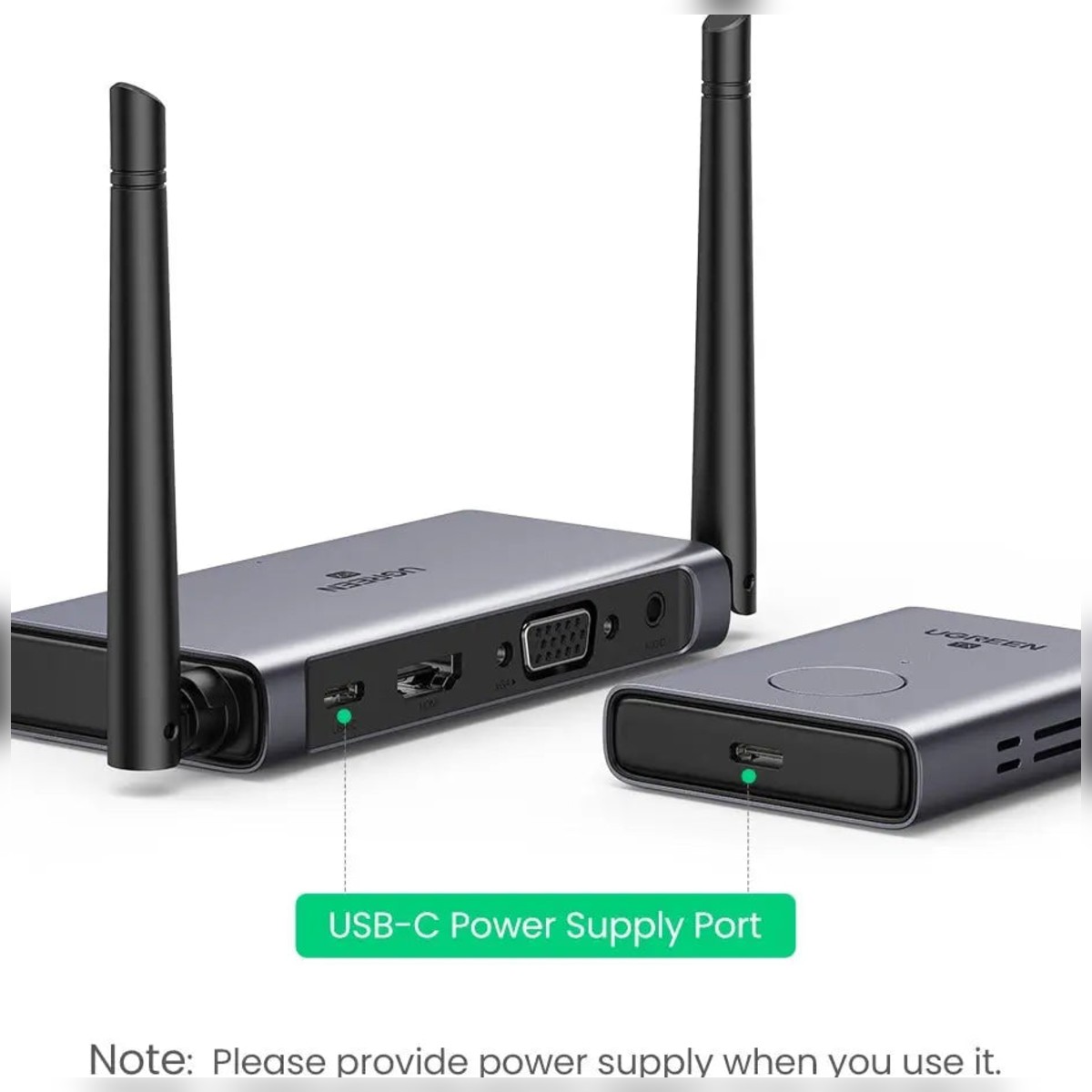 UGREEN 1080p Wireless HDMI Extender, Transmitter & Receiver Set with Up to 50m Range image 3