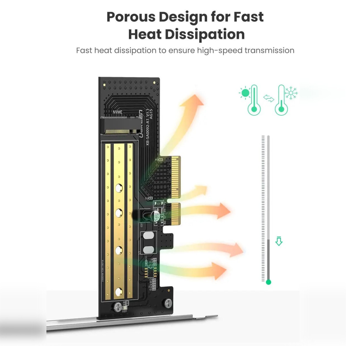 UGREEN M.2 NVMe SSD Enclosure, USB-C 3.2 Gen 2 10Gbps, Supports 2230/2242/2260/2280 Drives for External Storage image 3