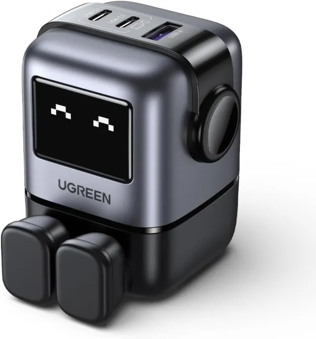 UGREEN Uno Charger 65W USB C Charger Nexode 3-Port GaN Fast Charger Plug Type C Power Adapter Compatible with MacBook Pro, iPhone ,Galaxy