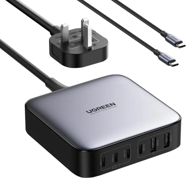 UGREEN Nexode 200W GaN USB C Charging Station, 6-Port Desktop Charger