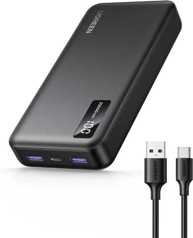 UGREEN Power Bank, 20000mAh 22.5W Portable Charger USB C Input&Output PD 3.0 Fast Charging Battery Pack with Digital Display