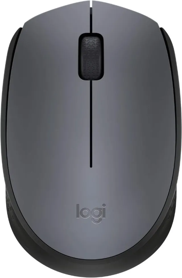 Logitech M170 Wireless Mouse for PC, Mac, Laptop, 2.4 GHz with USB Mini Receiver, Optical Tracking, 12-Months Battery Life, Ambidextrous, Grey