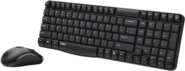 Rapoo Wireless Optical Keyboard Mouse Combo, Black