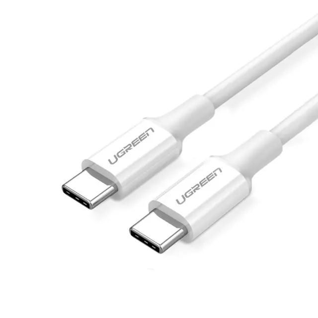 UGREEN  USB-C  To TYPE-C, Male To Male Data Cable 5A (1M) - White