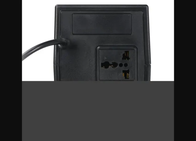 EVI 650VA / 360W Line Interactive UPS – Battery Backup & AVR Surge Protector with 2 Outlets for PC, Router & CCTV (EP-UPS650UU2-UK)