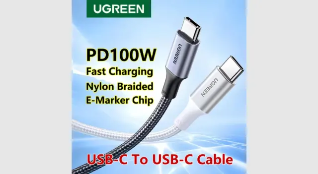 UGREEN USB-C to USB-C 2.0 5A Alu Case with Braid 3m