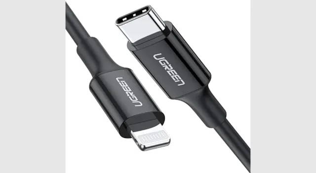 UGREEN USB-C to Lightning Cable M/M Nickel Plating ABS Shell 1m (Black)